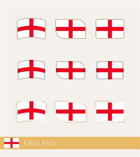 Vector Flags Of England Collection Of England Flags 11690614 Vector