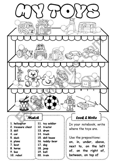 My Toys 1 Writing Activity Writing Activities Vocabulary