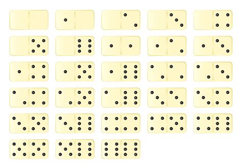 Dominoes Set Dots, Illustration, Plastic, Ivory PNG Transparent Image ...