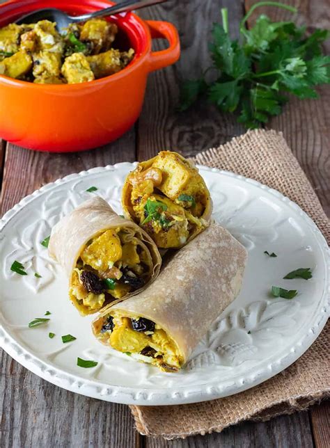 Curried Tofu Wrap Healthier Steps