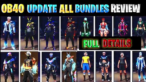 Ob Update All New Bundles Review Ob Update New Emotes Ff Today