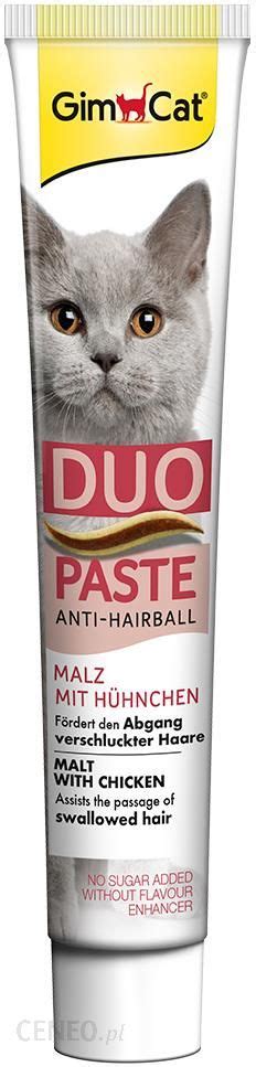 Karma Gimcat Anti Hairball Duo Pasta Ze Słodem I Kurczakiem 3x50g