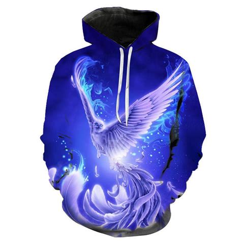 Cheap Spring And Autumn Phoenix 3d Printed Hoodie Sweatshirt Cool Men