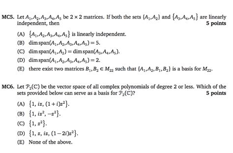 Solved Mc Let A A A A A Be X Matrices If Both Chegg