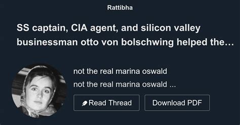 Ss Captain Cia Agent And Silicon Valley Businessman Otto Von