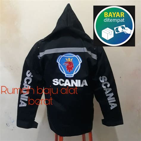 Jual Jaket Scania Jaket Parasut Scania Logo Scania Shopee Indonesia