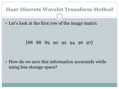 Ppt Image Compression With Haar Discrete Wavelet Transform Powerpoint