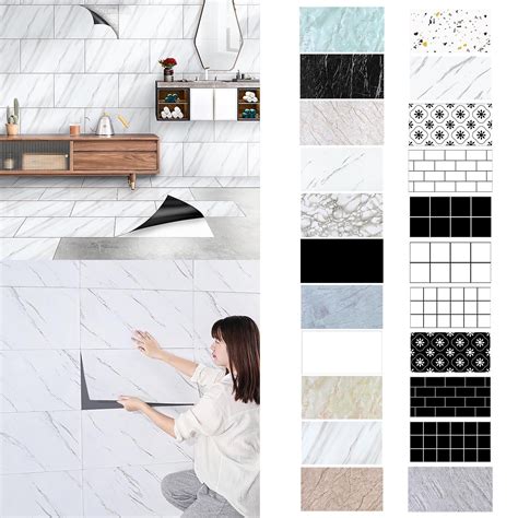 Spring Savings Cramax Clearance Imitation Marble Tile Wall Stickers