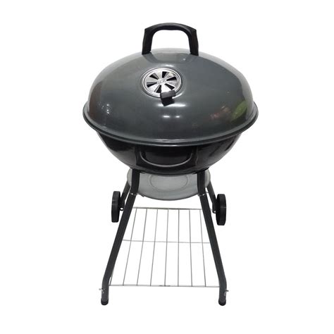 Gardenstar Barbecue Charbon De Bois Gris Round Pas Cher Auchan Fr