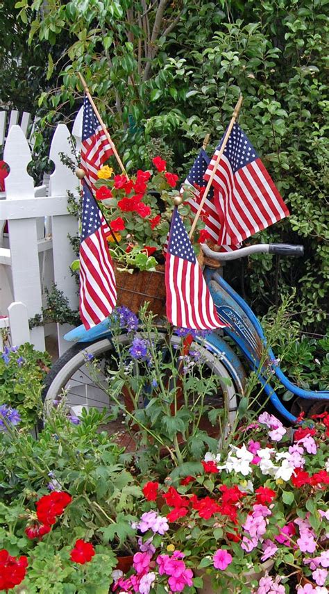 Flags and Fourth of July ~ Great Beautiful Garden