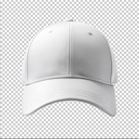 premium psd  isolated white cap front view