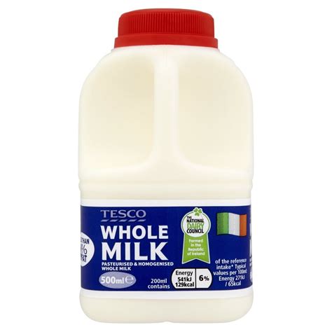 Tesco Whole Milk 500ml Tesco Groceries