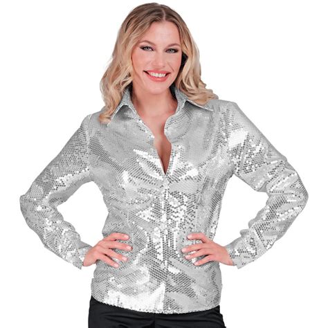 Déguisement Chemise Sequins disco Argent Femme AU FOU RIRE Paris 9