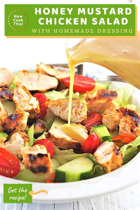 Honey Mustard Chicken Salad With Homemade Dressing Recipe Honey Mustard Recipes Honey