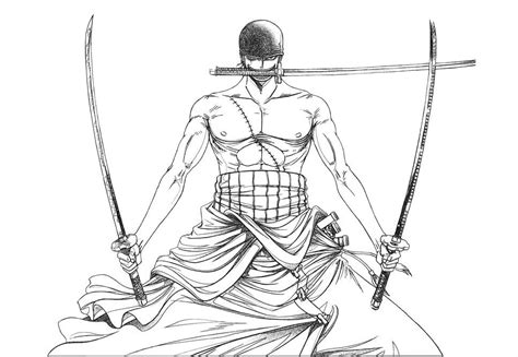 Coloriage Roronoa Zoro One Piece Télécharger Et Imprimer Gratuit Sur