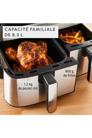 Friteuse Sans Huile Moulinex Friteuse A Air Dual Easy Fry Grill Inox