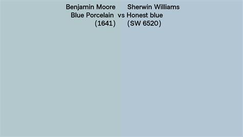 Benjamin Moore Blue Porcelain 1641 Vs Sherwin Williams Honest Blue