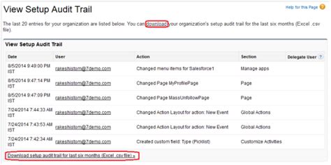 View Setup Audit Trail In Salesforce Salesforce Tutorials
