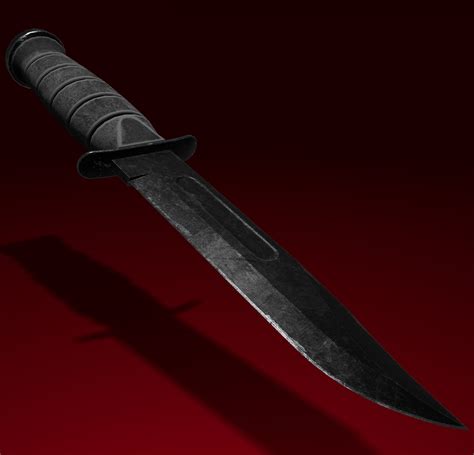 D Model Combat Knife Vr Ar Low Poly Cgtrader