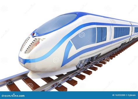 High Speed Train Isolated Stock Photo - Image: 16322200