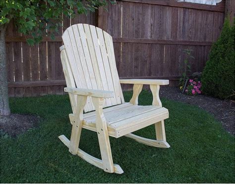 Creekvine Designs Treated Pine Curveback Rocking Chair Rustic