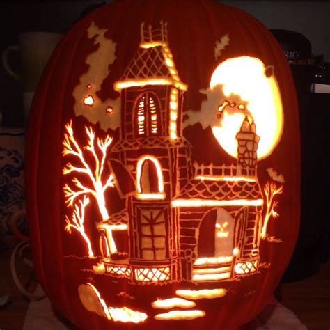 Haunted House Pumpkin Carving Pattern Pumpkin Carving Ideas For | Hot Sex Picture