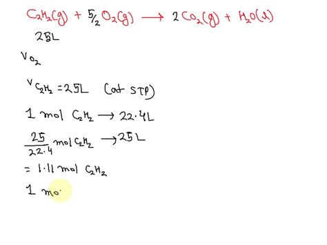 SOLVED In Welding Torch Acetylene C2H2 Burns In Oxygen To Form