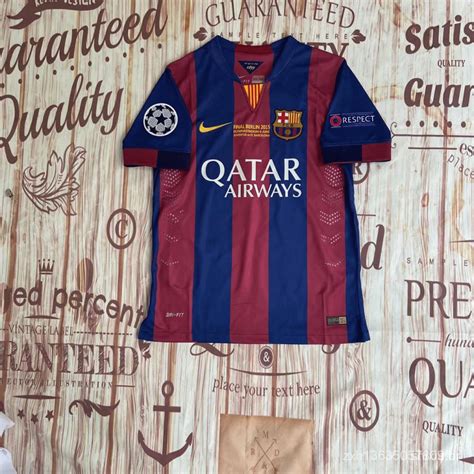 14 15 Barcelona Messi Camisa Retro Home Jersey PWDD Futebol Faz A Boa