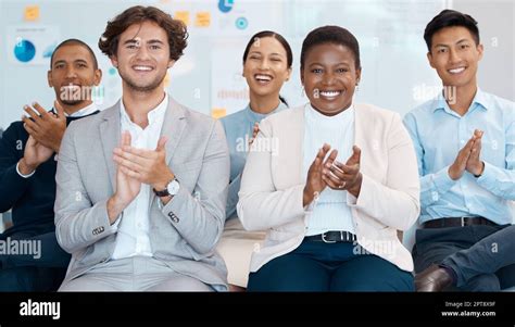 Business Audience Applause And Diversity People Clapping Hands For