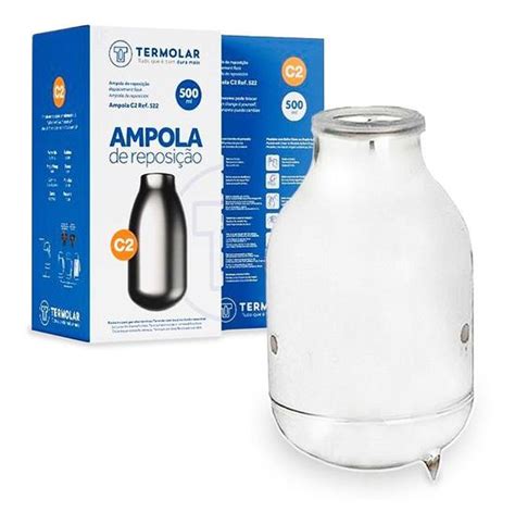 Ampola Vidro De Reposi O P Garrafa Ml Termolar Cor Inox