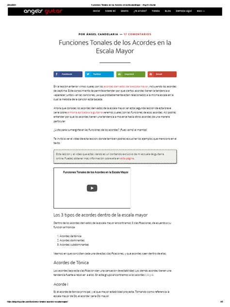 Funciones Tonales De Los Acordes En La Escala Mayor Julio Pdf