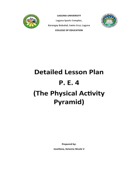 Detailed Lesson Plan in Pe 4 | PDF | Flexibility (Anatomy) | Aerobic Exercise