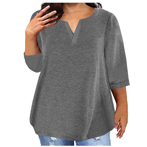 womens  size cotton  shirts  sleeve tshirts  neck loose fit