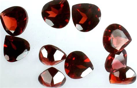 Garnet Mm Heart Shapes Price Per Pair Exotic India Art