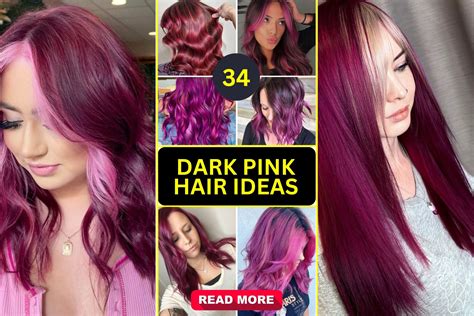 34 Dark Pink Hair Ideas 2024: Stylish Shades for Every Woman - divagaze.com