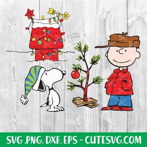 Charlie Brown Christmas Tree SVG, Peanuts SVG, Woodstock Clipart