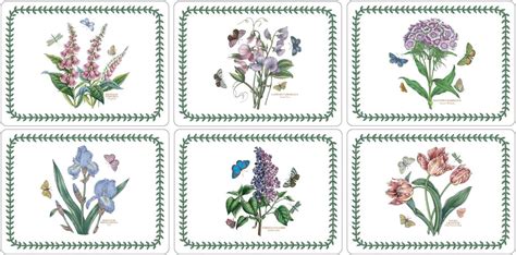 Pimpernel Botanic Garden Placemats Set Of 6 Amazon Co Uk Home Kitchen