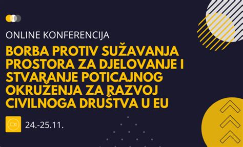 ONLINE KONFERENCIJA Borba protiv sužavanja prostora za djelovanje i