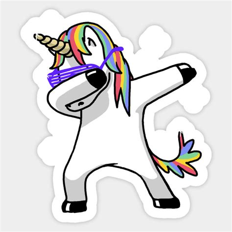 Dabbing Unicorn - Unicorn - Sticker | TeePublic