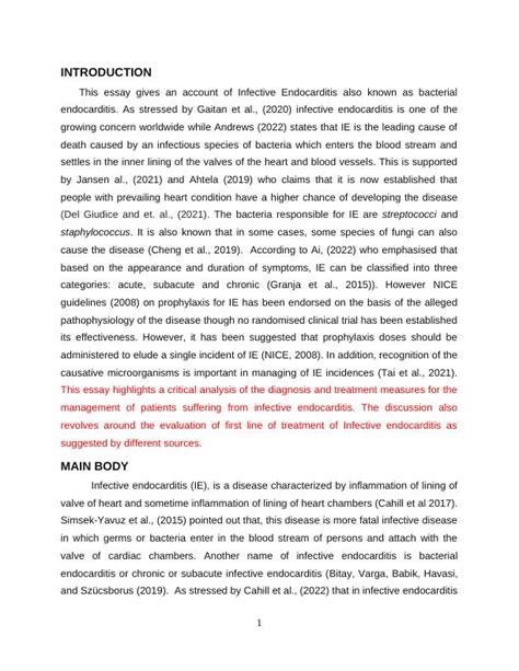 Infective Endocarditis Diagnosis And Treatment Measures