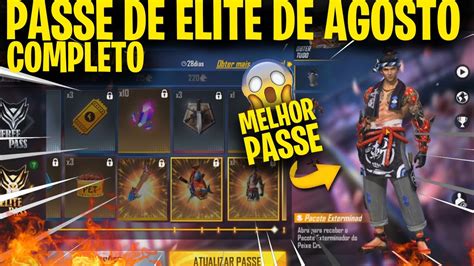 VAZOUPRÓXIMO PASSE DE ELITE DO FREE FIRE DE AGOSTO DE 2020 COMPLETO