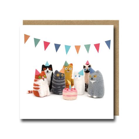 Cat Birthday Card Etsy