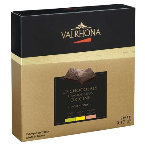 Coffret De Chocolats Grands Crus Noir Origine Valrhona G