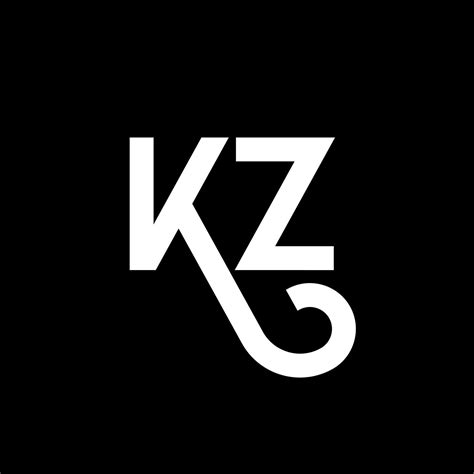 Kz Letter Logo Design Initial Letters Kz Logo Icon Abstract Letter Kz Minimal Logo Design