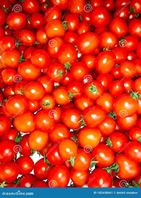 Muchos Tomates Rojos Maduros Para Comer Como Fondo Imagen De Archivo