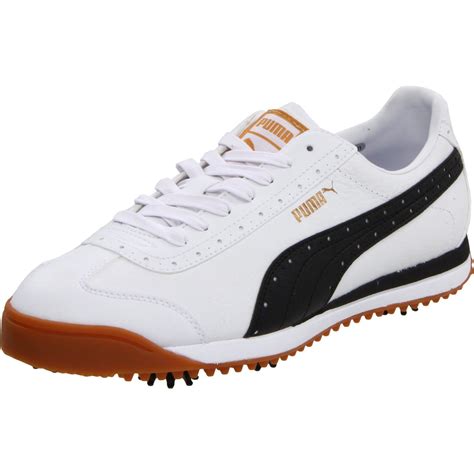 Puma Mens Pg Roma Golf Shoe In White For Men Whiteblack Lyst