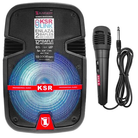 Kaiser Bafle Profesional Recargable Tecnología KSRLink 12 pulgadas