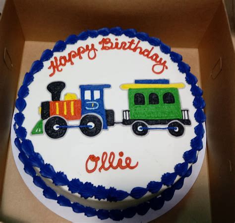 Sheet Cake With Piped Train Decoration Artofit