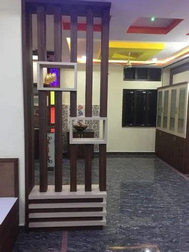 Wooden Partition Design at Rs 1000/per sqf | Wooden Screen in Magadi ...