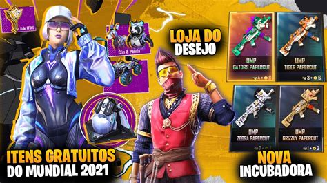 CONFIRMADO ITENS GRATUITOS DO MUNDIAL DE FREE FIRE CONFIRA NOVA